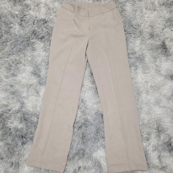 NINE WEST Suit Beige Belted Blazer & Straight Leg Pants, Size 2 - Picture 3 of 4